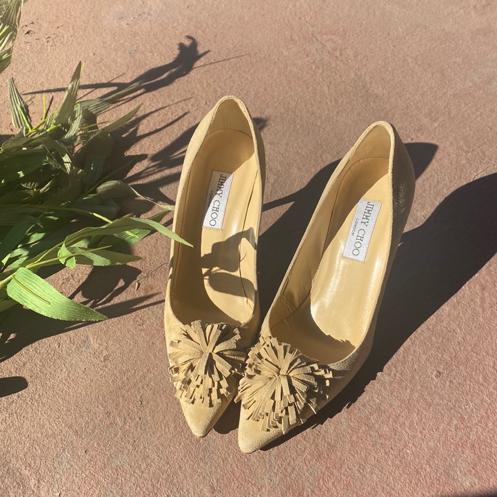 Jimmy Choo vintage pompom pumps